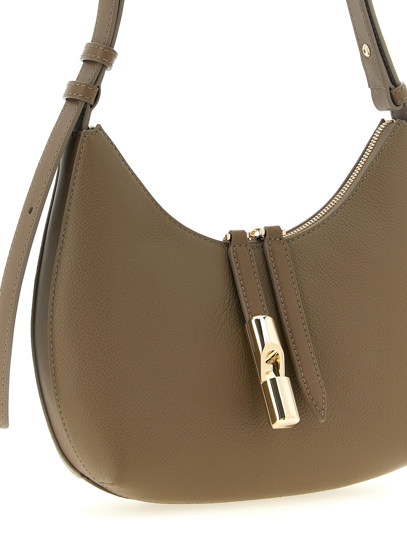 Furla Beige Goccia S Shoulder Bag