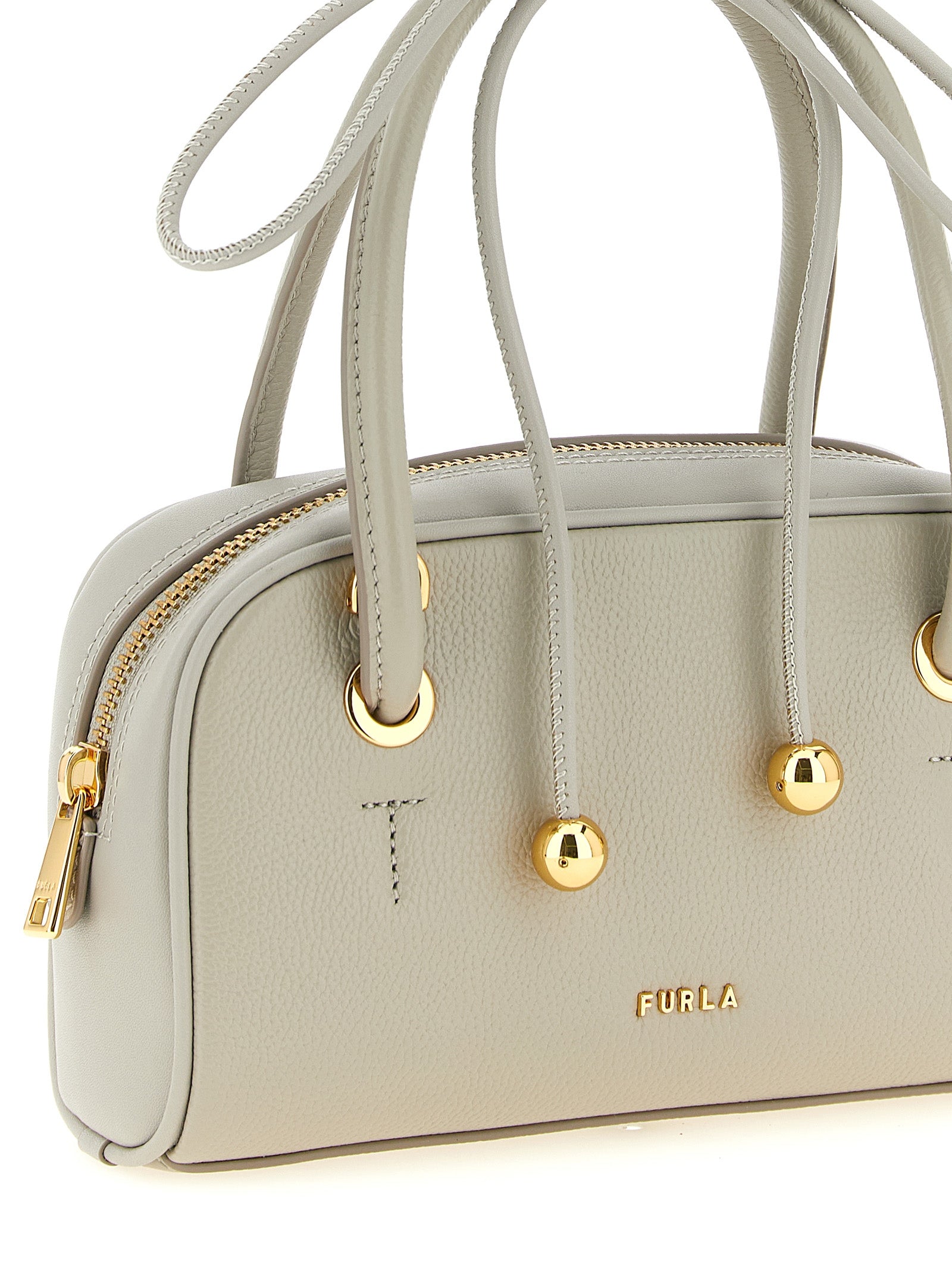 Furla Gray Poppy S Handbag