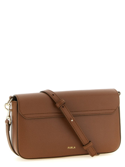 Τσάντα Furla Brown Iride S Crossbody