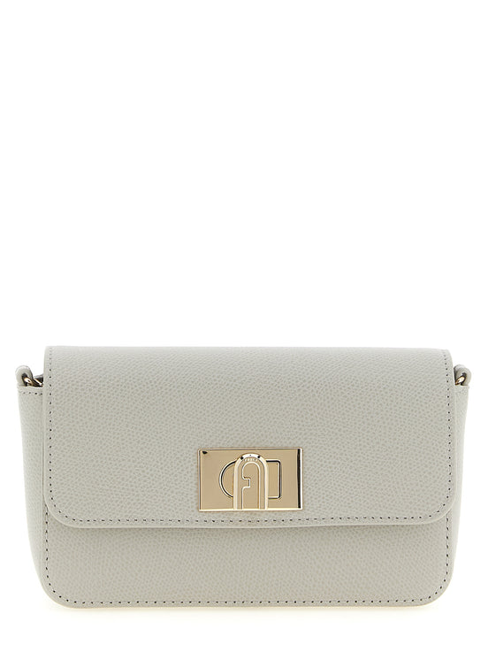 Furla Gray Calfskin Crossbody Bag