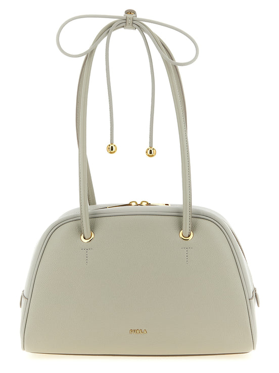 Furla Gray Poppy M Handbag