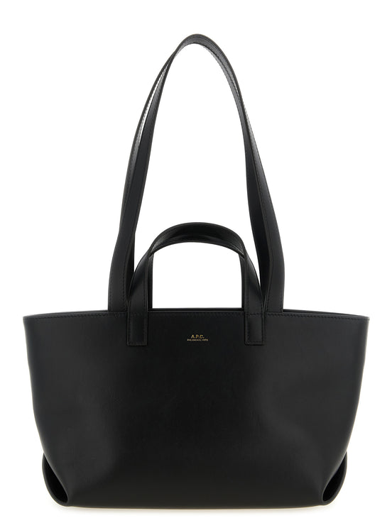 A.P.C. Black Cowhide Tote Bag