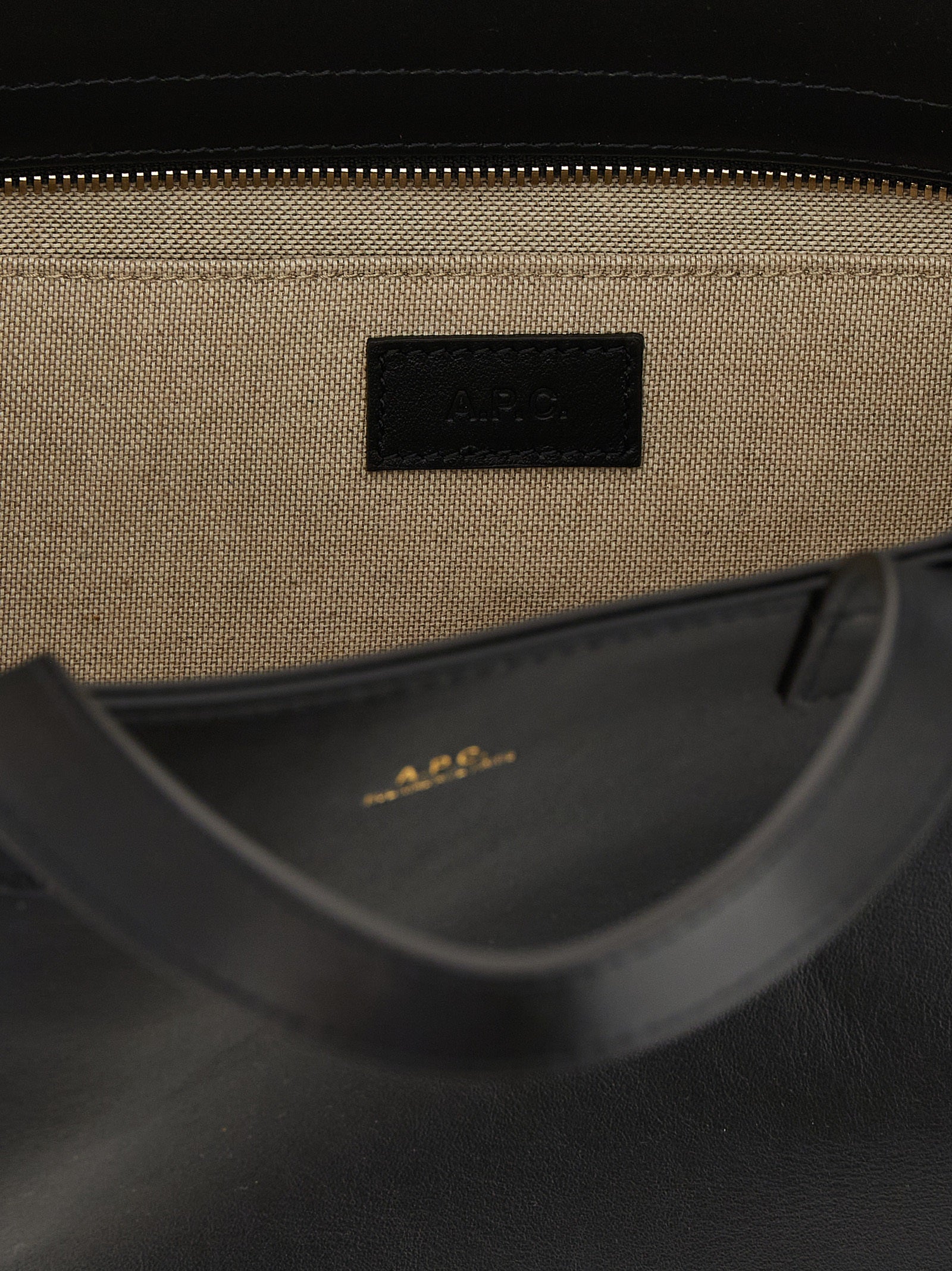 Τσάντα A.P.C. Black Cowhide Tote