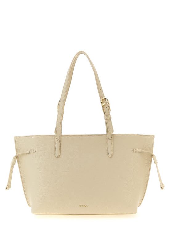 Furla Ava M White Calfskin Tote Bag