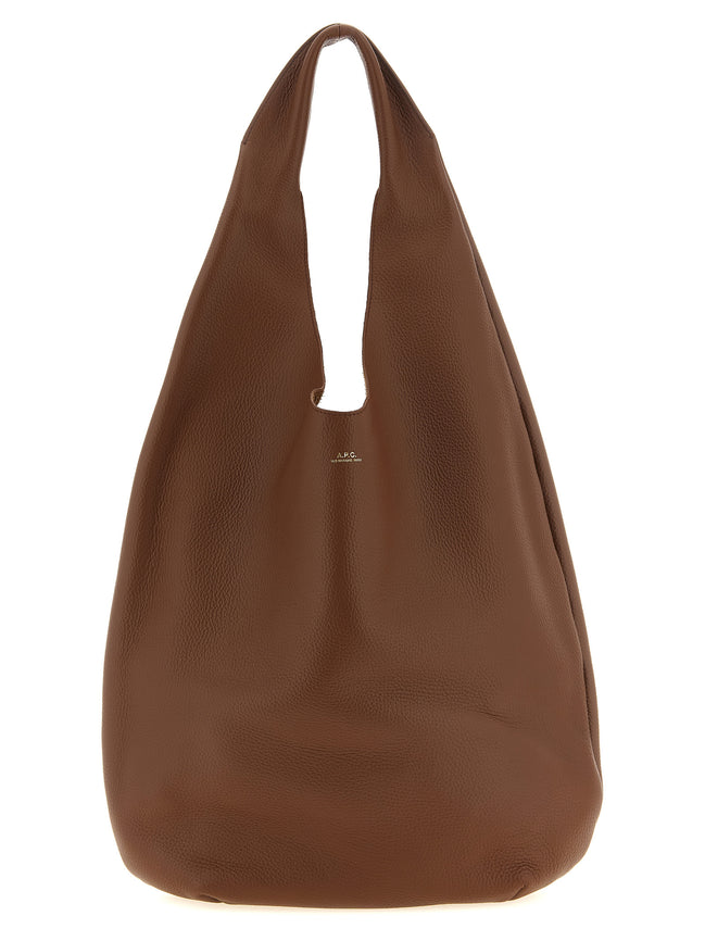 Τσάντα A.P.C. Brown Cowhide Shoulder
