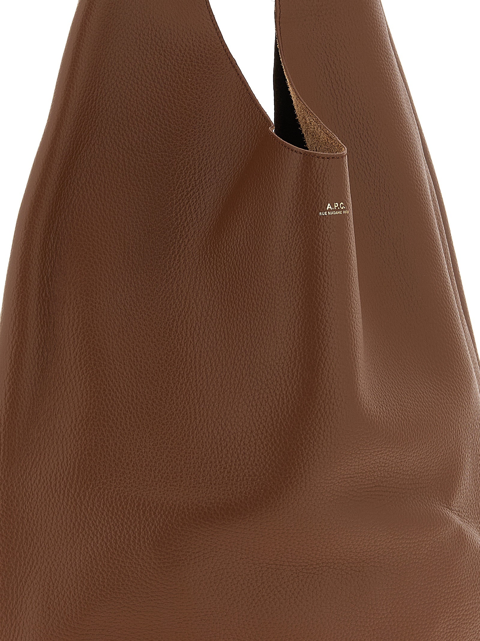 Τσάντα A.P.C. Brown Cowhide Shoulder