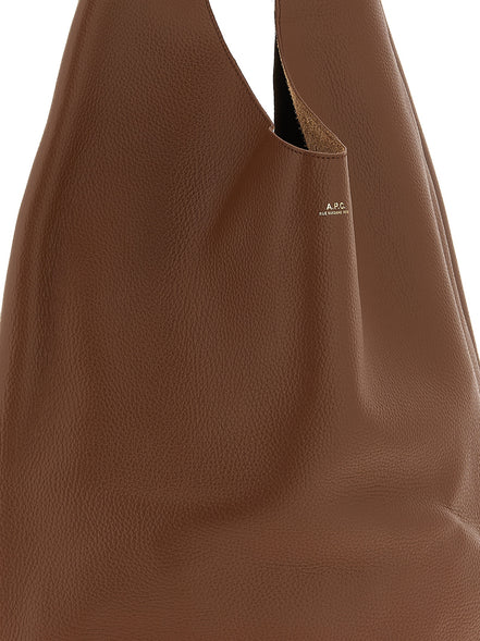 Τσάντα A.P.C. Brown Cowhide Shoulder