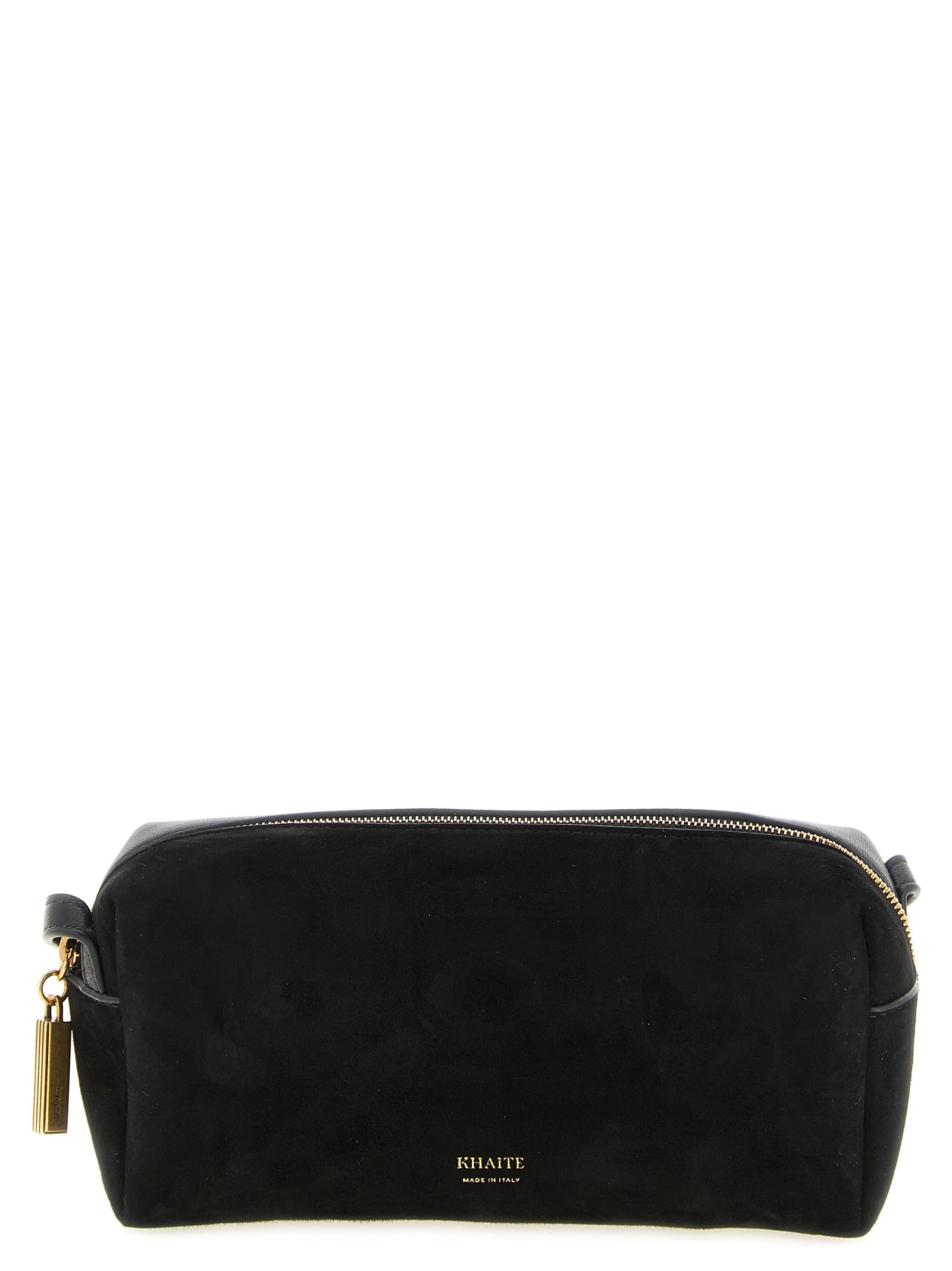 Τσάντα crossbody Khaite από μαύρο δέρμα μοσχαριού