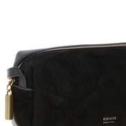 Τσάντα crossbody Khaite από μαύρο δέρμα μοσχαριού