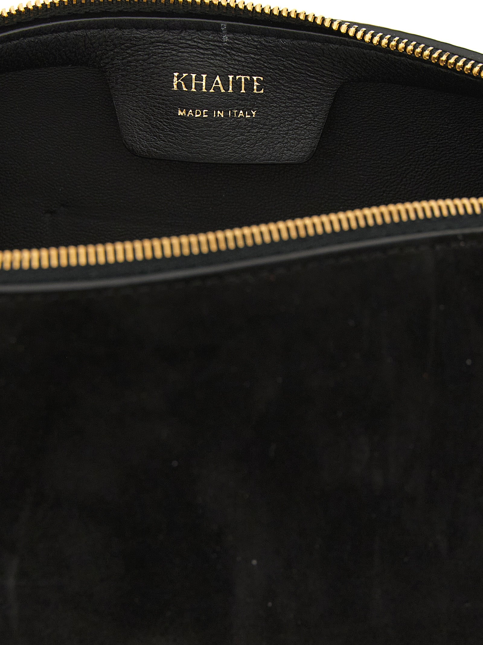 Τσάντα crossbody Khaite από μαύρο δέρμα μοσχαριού