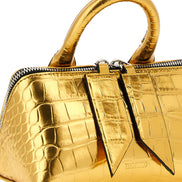 The Attico Gold Bovine Leather Handbag