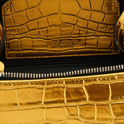 The Attico Gold Bovine Leather Handbag