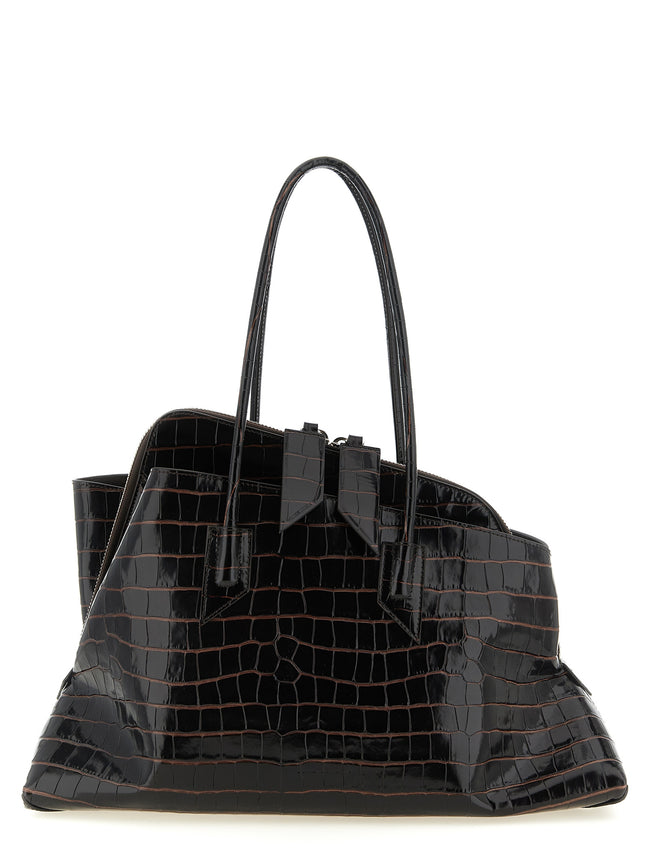 Τσάντα The Attico La Passeggiata Medium Brown Shoulder