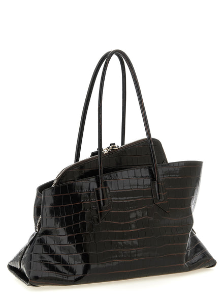 Τσάντα The Attico La Passeggiata Medium Brown Shoulder