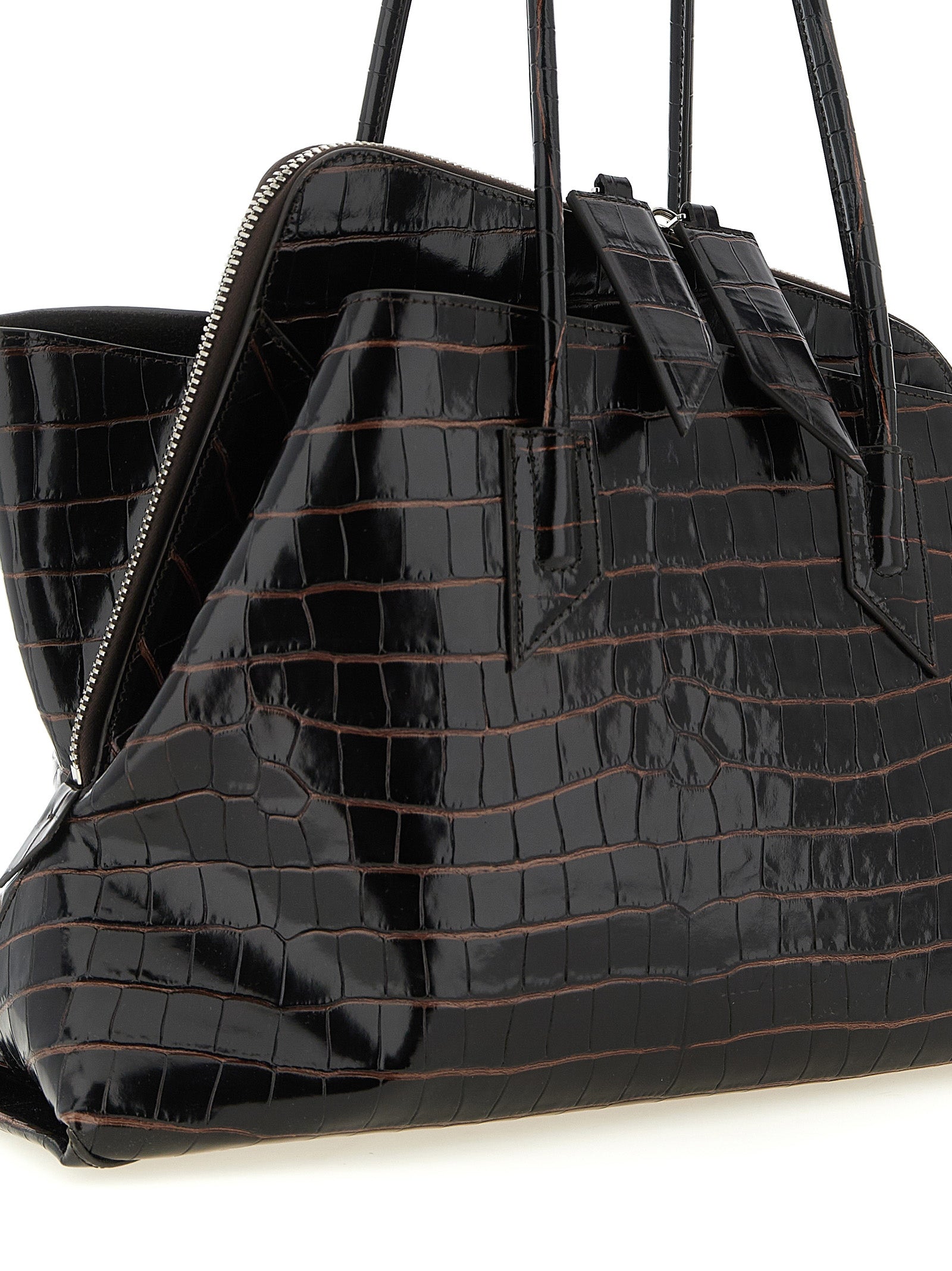 Τσάντα The Attico La Passeggiata Medium Brown Shoulder