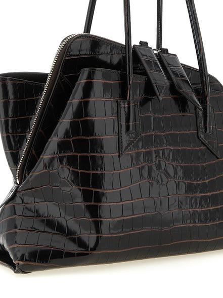 Τσάντα The Attico La Passeggiata Medium Brown Shoulder
