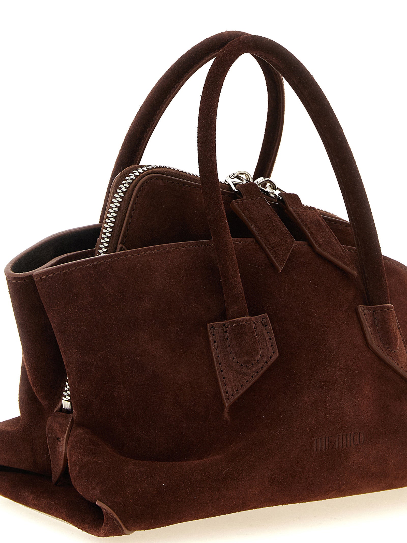 Τσάντα The Attico La Passeggiata Mini Brown Leather
