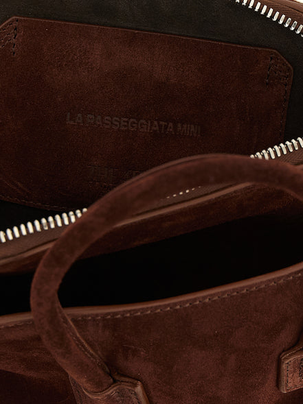 Τσάντα The Attico La Passeggiata Mini Brown Leather
