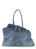 The Attico Blue Cotton Shoulder Bag