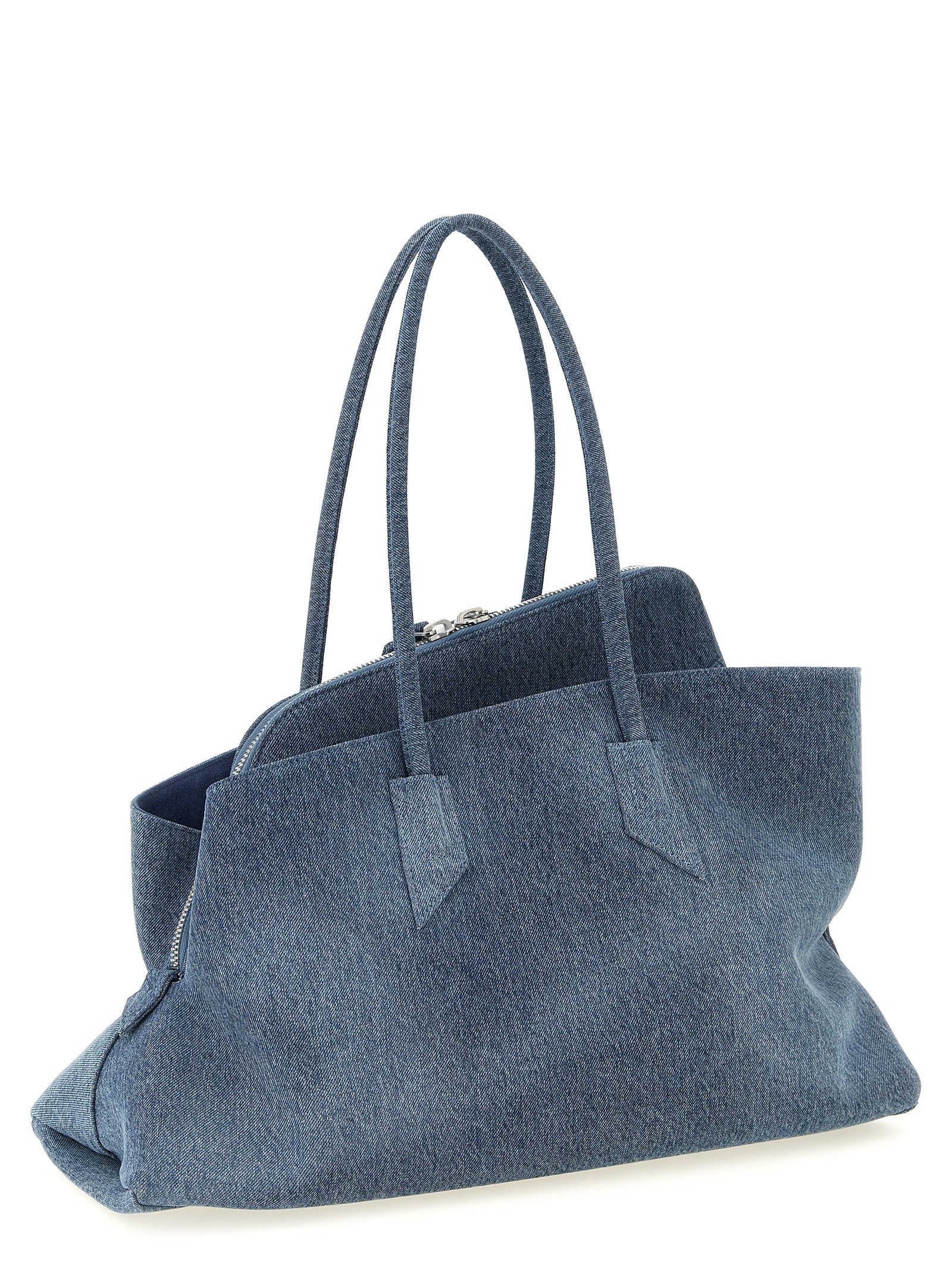 The Attico Blue Cotton Shoulder Bag