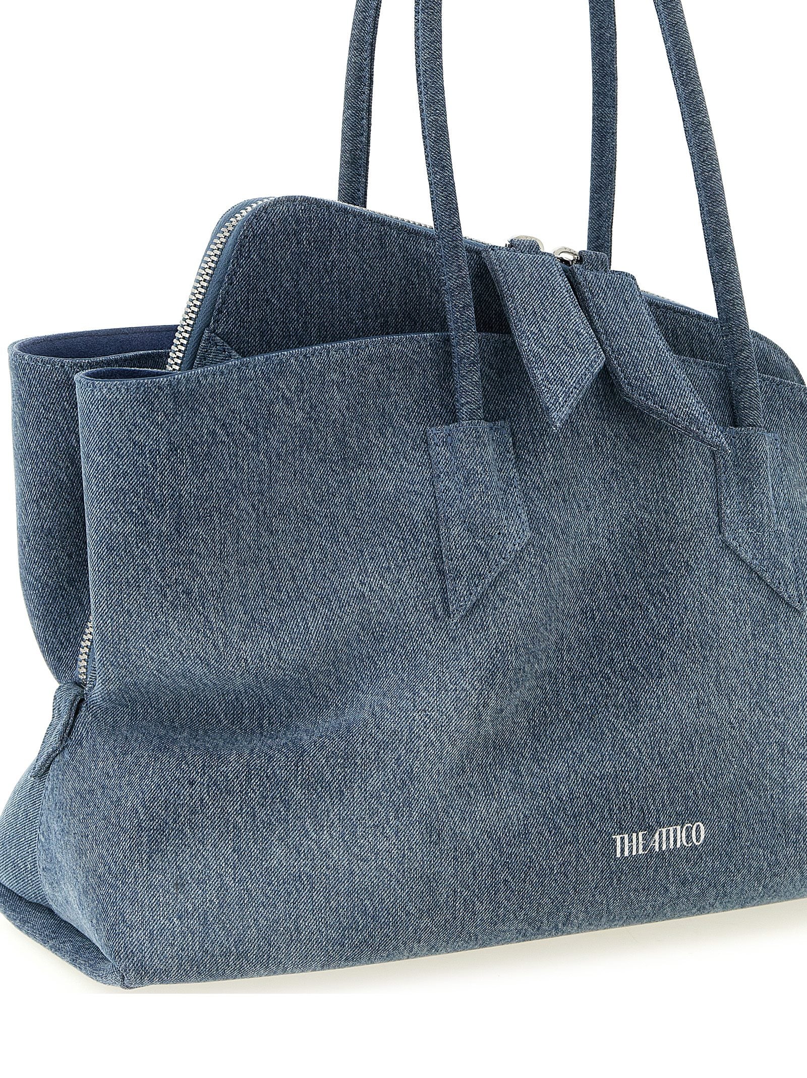 The Attico Blue Cotton Shoulder Bag