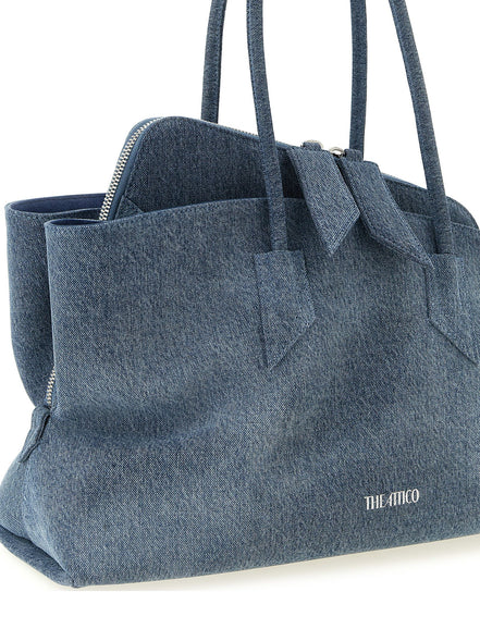 The Attico Blue Cotton Shoulder Bag