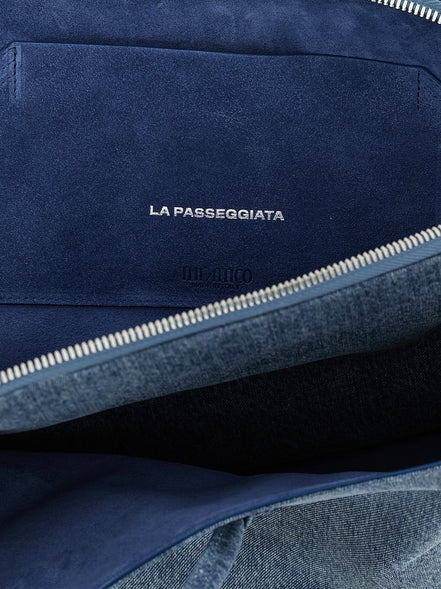 The Attico Blue Cotton Shoulder Bag