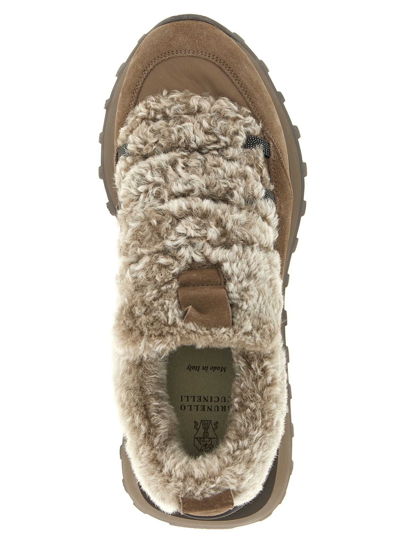 Brunello Cucinelli Brown Calfskin Chunky Sneakers