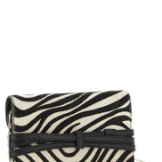 Moschino Tie Me Bicolor Leather Chain Wallet