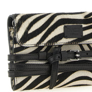 Moschino Tie Me Bicolor Leather Chain Wallet