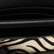 Moschino Tie Me Bicolor Leather Chain Wallet