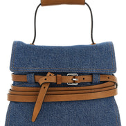 Moschino Tie Me Blue Denim Handbag