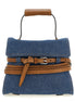 Moschino Tie Me Blue Denim Handbag