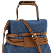 Moschino Tie Me Blue Denim Handbag