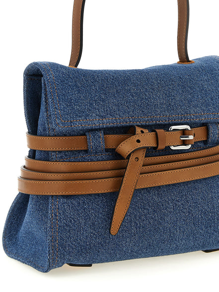 Moschino Tie Me Blue Denim Handbag
