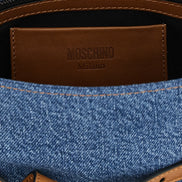 Moschino Tie Me Blue Denim Handbag