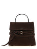 Moschino Tie Me Brown Calfskin Crossbody Bag