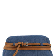 Moschino Tie Me Blue Denim Clutch