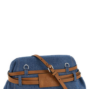 Moschino Tie Me Blue Denim Clutch