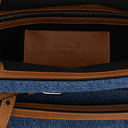 Moschino Tie Me Blue Denim Clutch