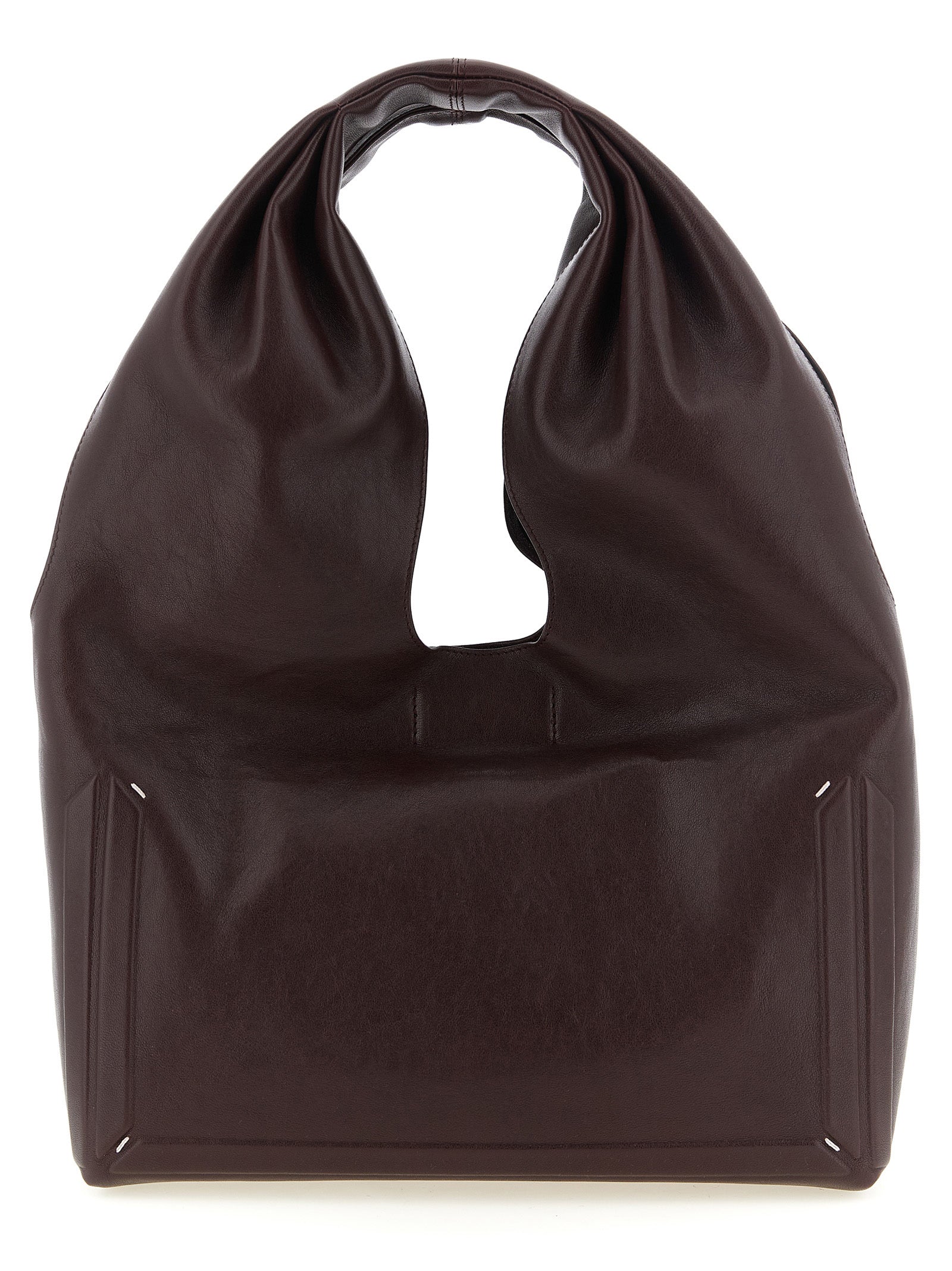 Maison Margiela Bordeaux Lamb Leather Shoulder Bag