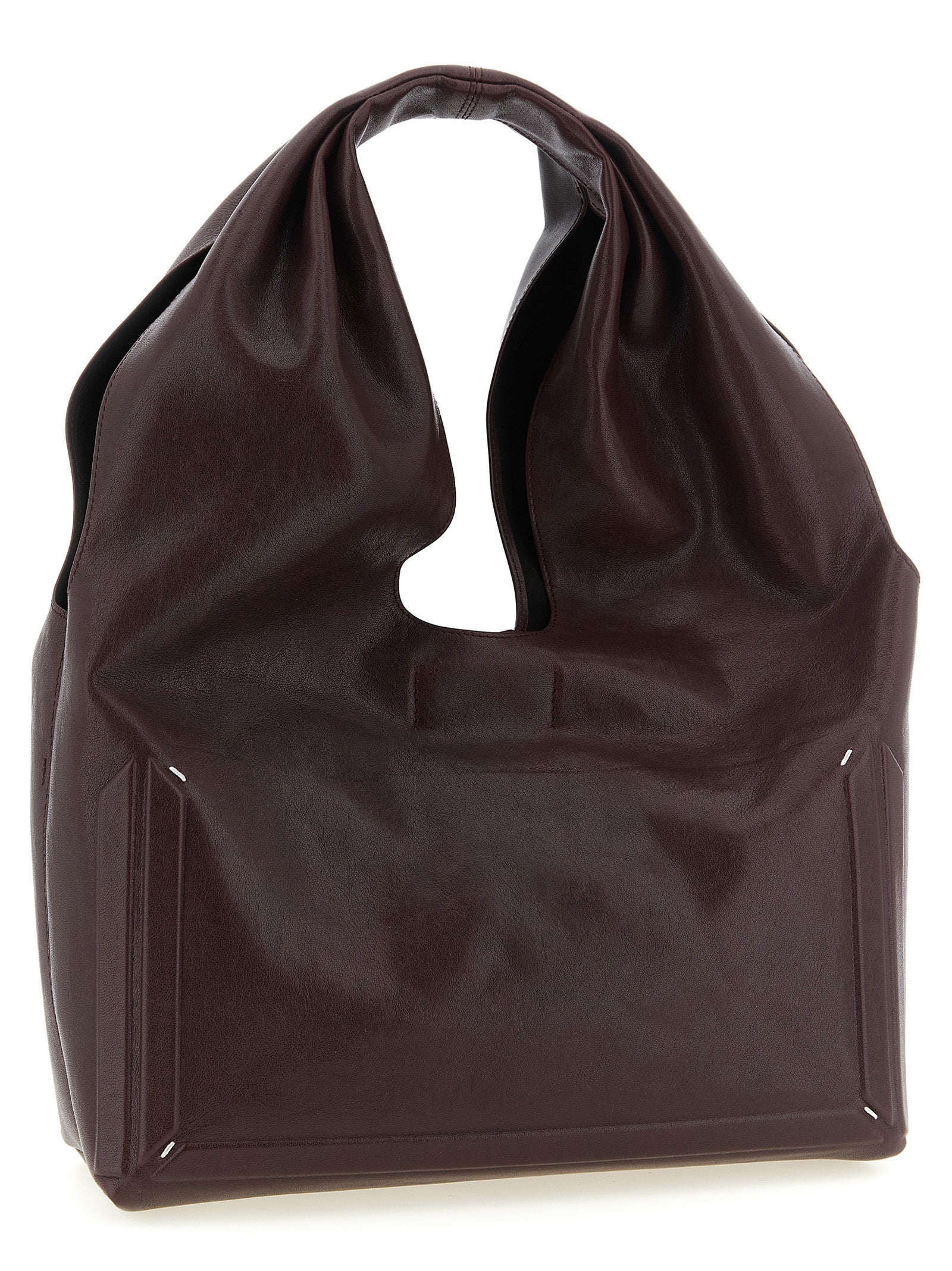 Maison Margiela Bordeaux Lamb Leather Shoulder Bag