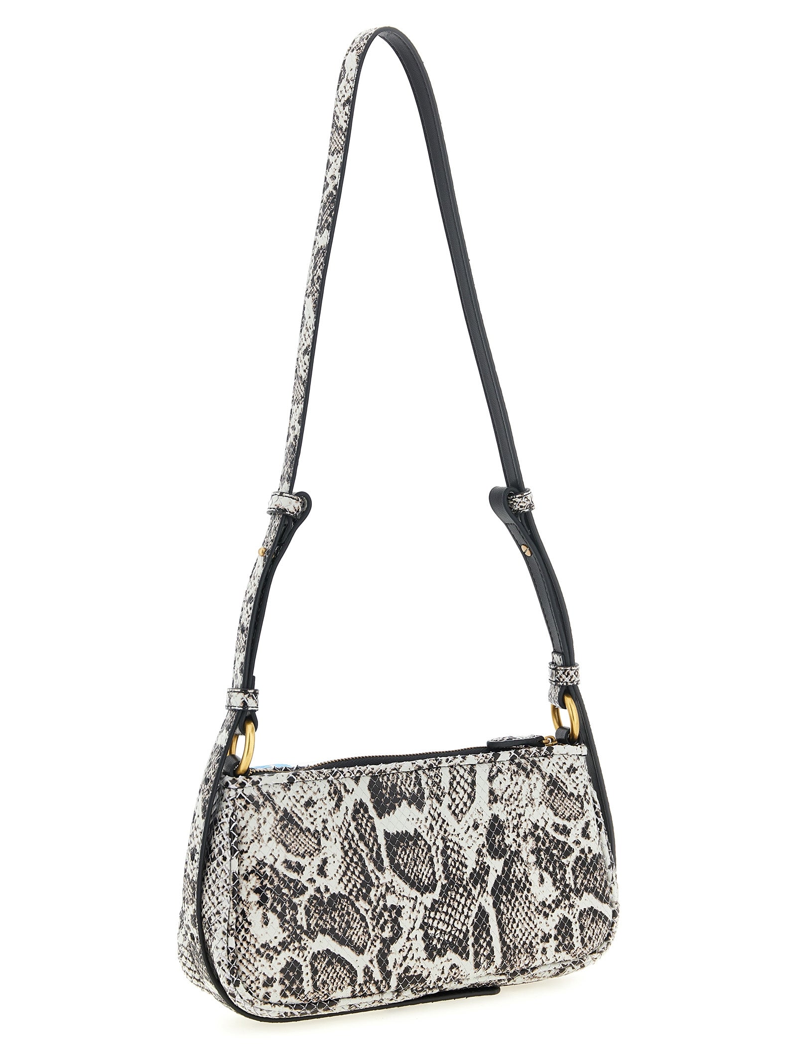 PINKO Gray Calfskin Crossbody Bag