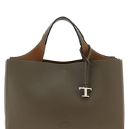 Tod's Gray Calfskin Handbag