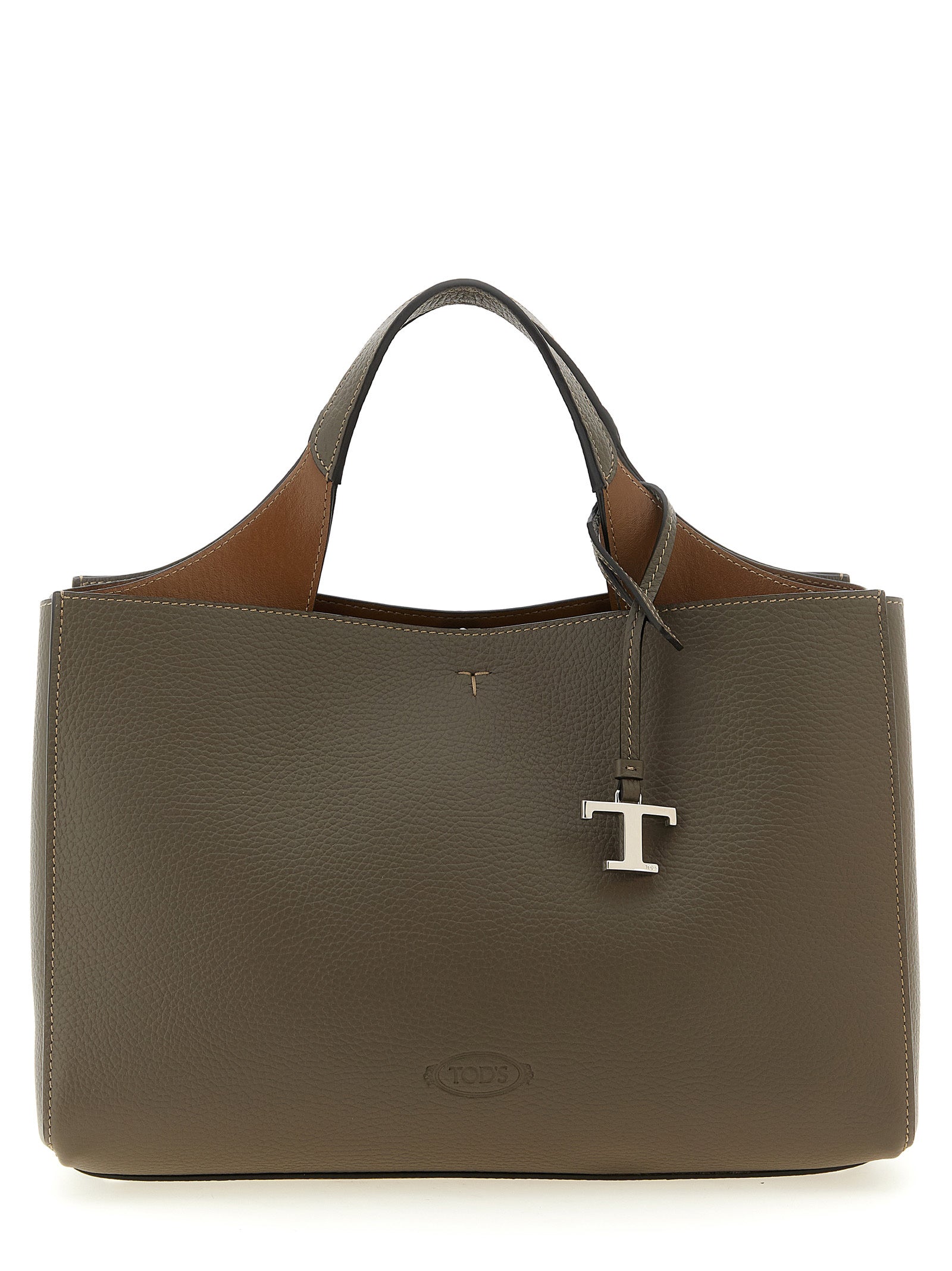 Tod's Gray Calfskin Handbag