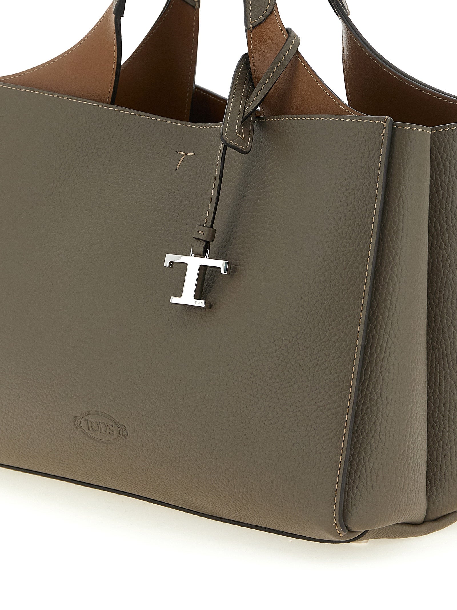 Tod's Gray Calfskin Handbag