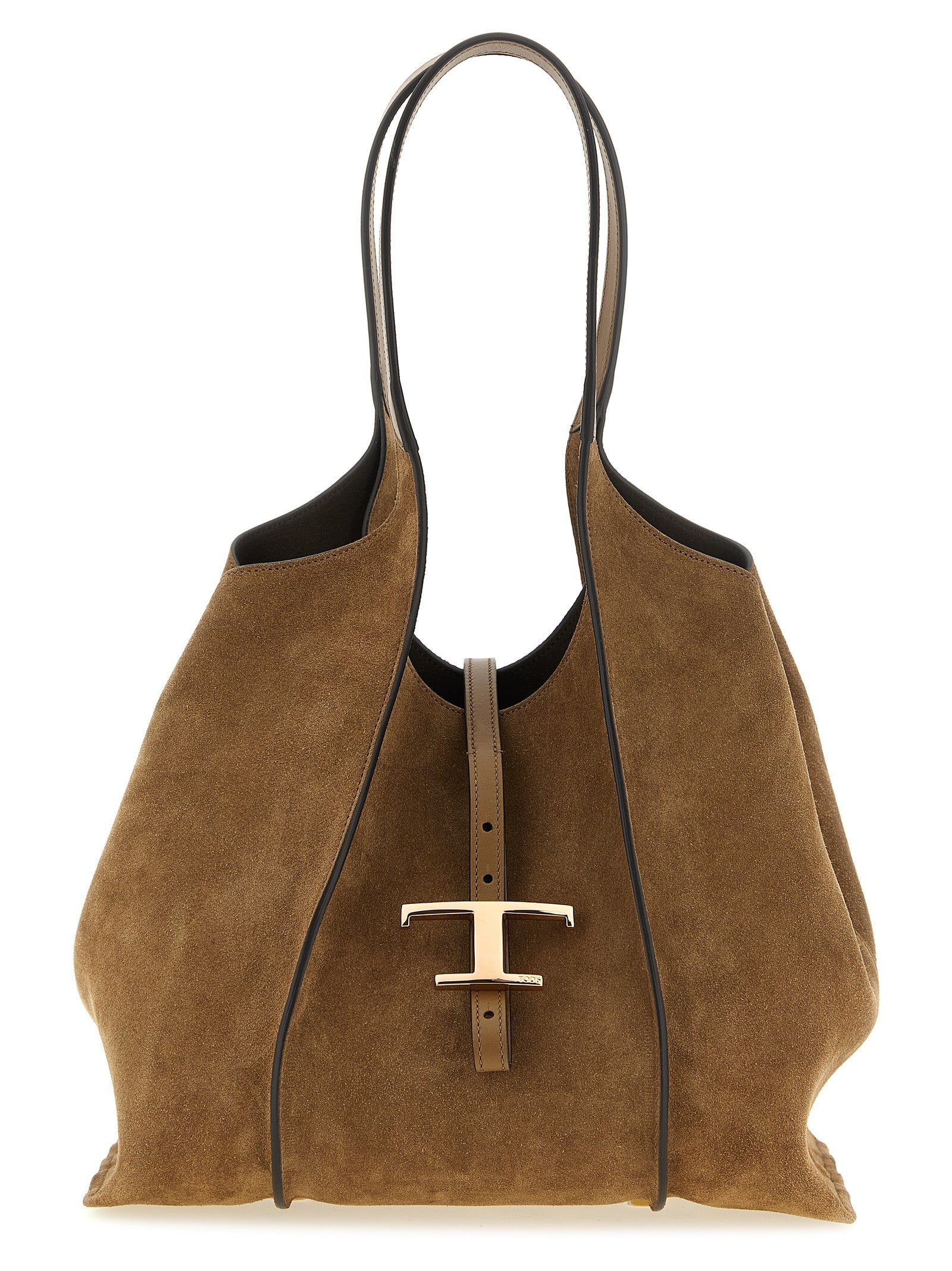 Tod's Brown Calfskin Tote Bag