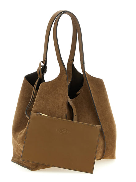 Tod's Brown Calfskin Tote Bag