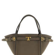 Tod's Gray Calfskin Tote Bag