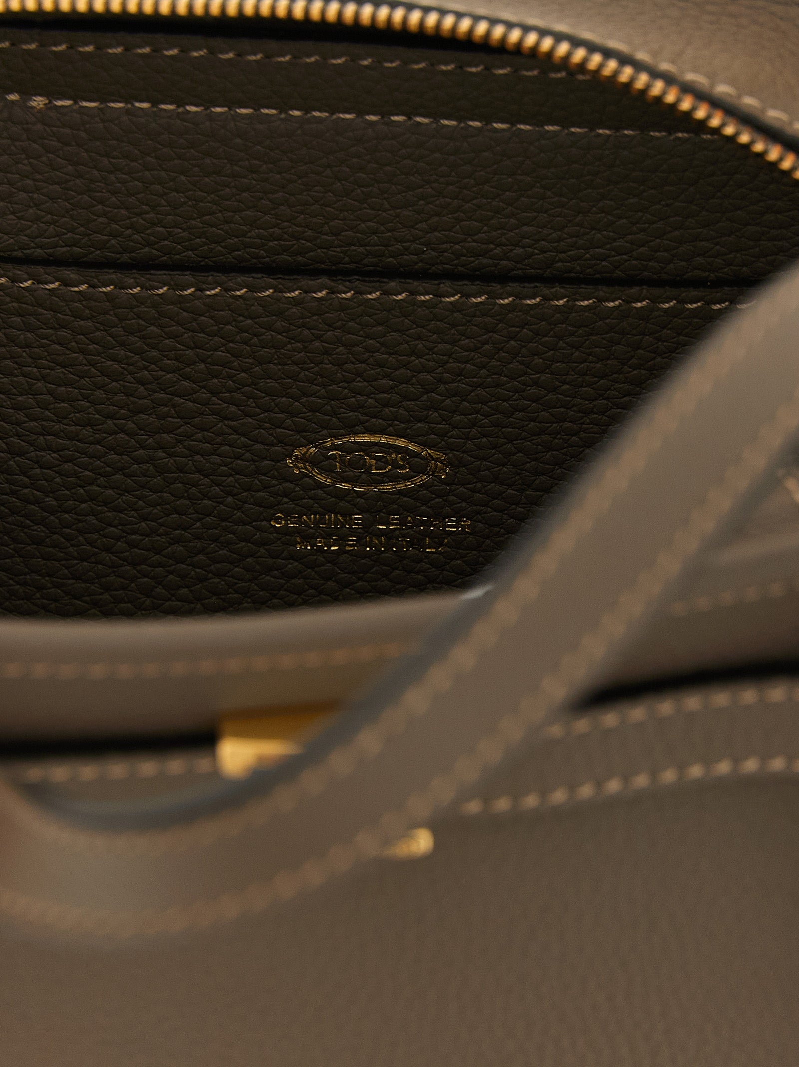 Tod's Gray Calfskin Tote Bag